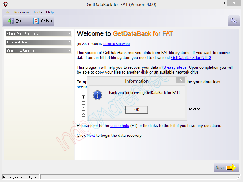 Getdataback für fat v3.03.17 seriell